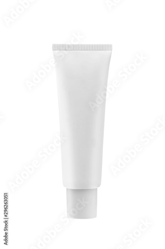 White blank tube on white background 