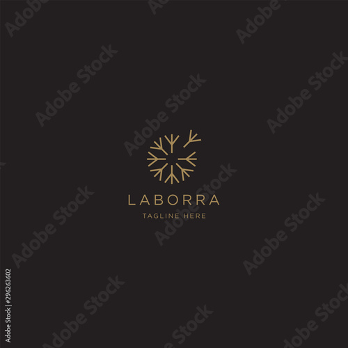 Dandelion Flower Logo Icon Design Template. Elegant, Luxury, Gold, Flower, Premium, Spa, Cosmetic, Boutique, Florist, Fashion, Modern Vector Illustration