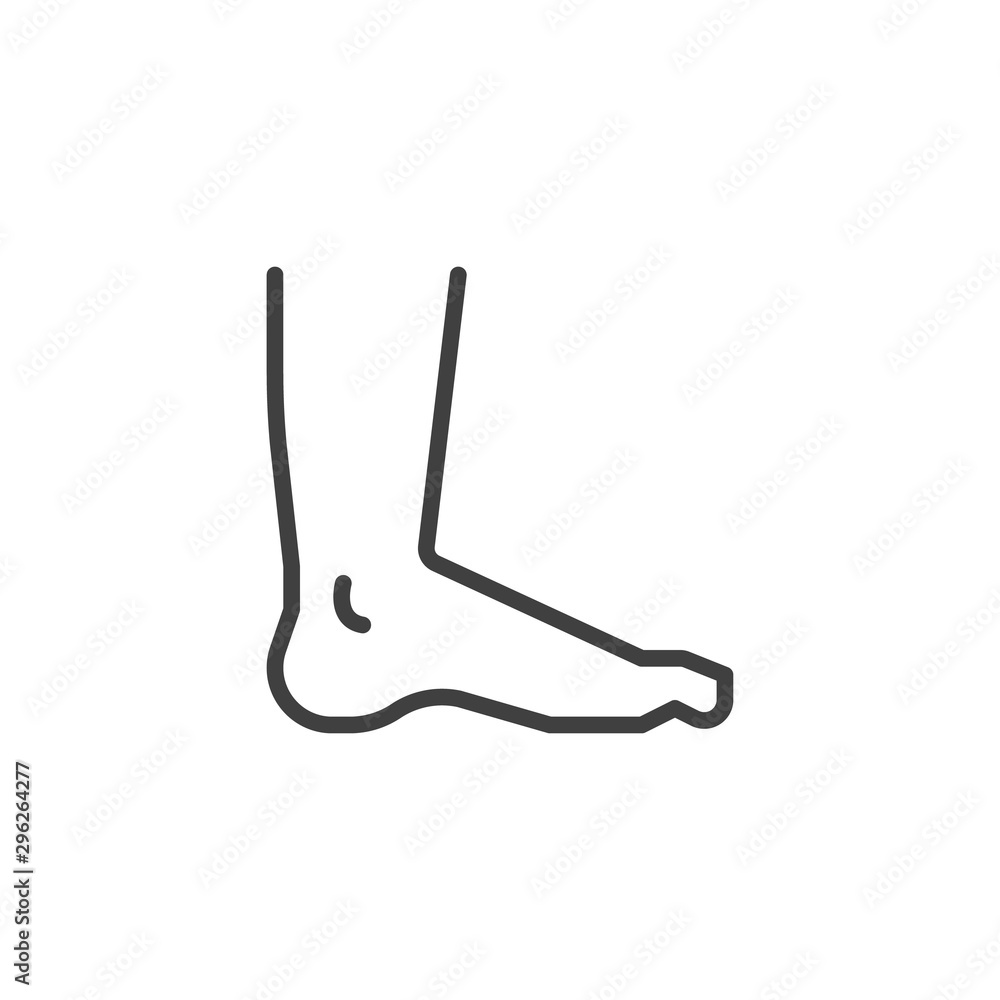 Human leg line icon. linear style sign for mobile concept and web design. Human body part outline vector icon. Symbol, logo illustration. Vector graphics Human leg line icon. linear style sign for mobile concept and web design. Human body part outline vector icon. Symbol, logo illustration. Vector graphics