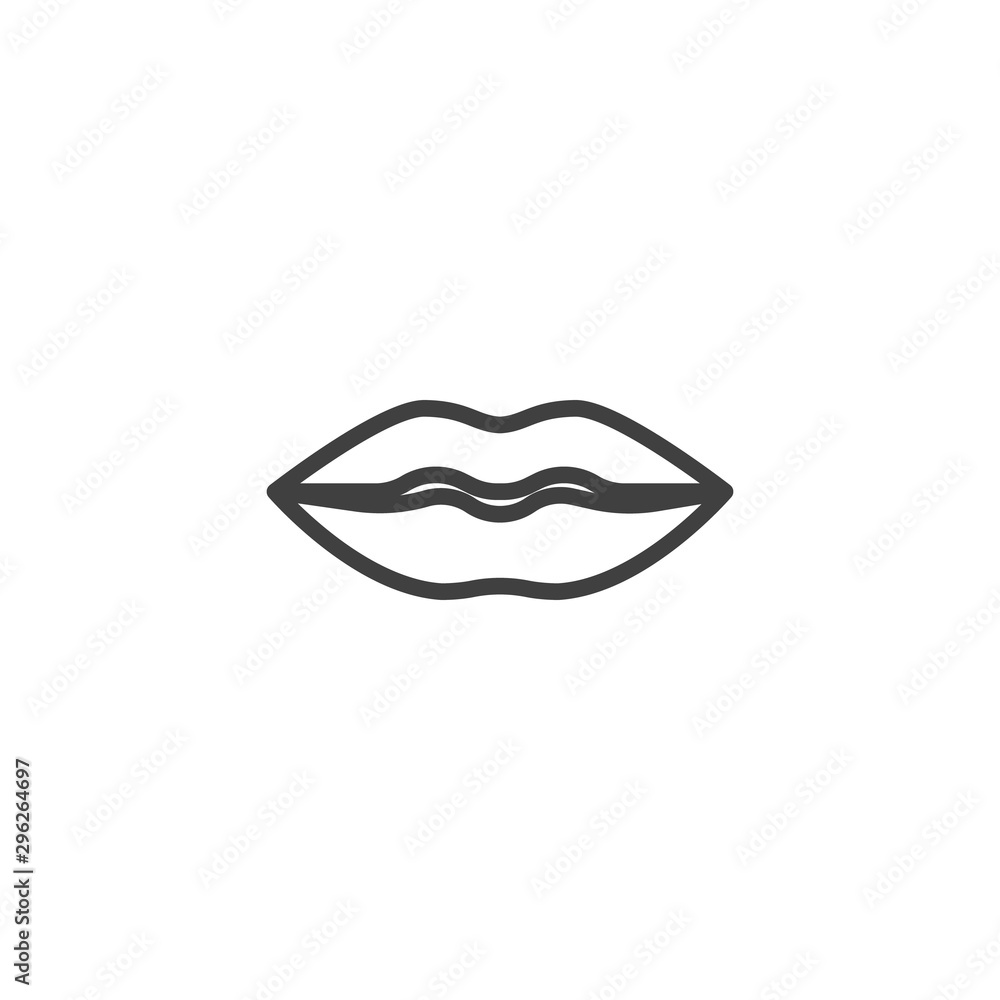 Woman lips line icon. linear style sign for mobile concept and web design. Human lips outline vector icon. Symbol, logo illustration. Vector graphics Woman lips line icon. linear style sign for mobile concept and web design. Human lips outline vector icon. Symbol, logo illustration. Vector graphics