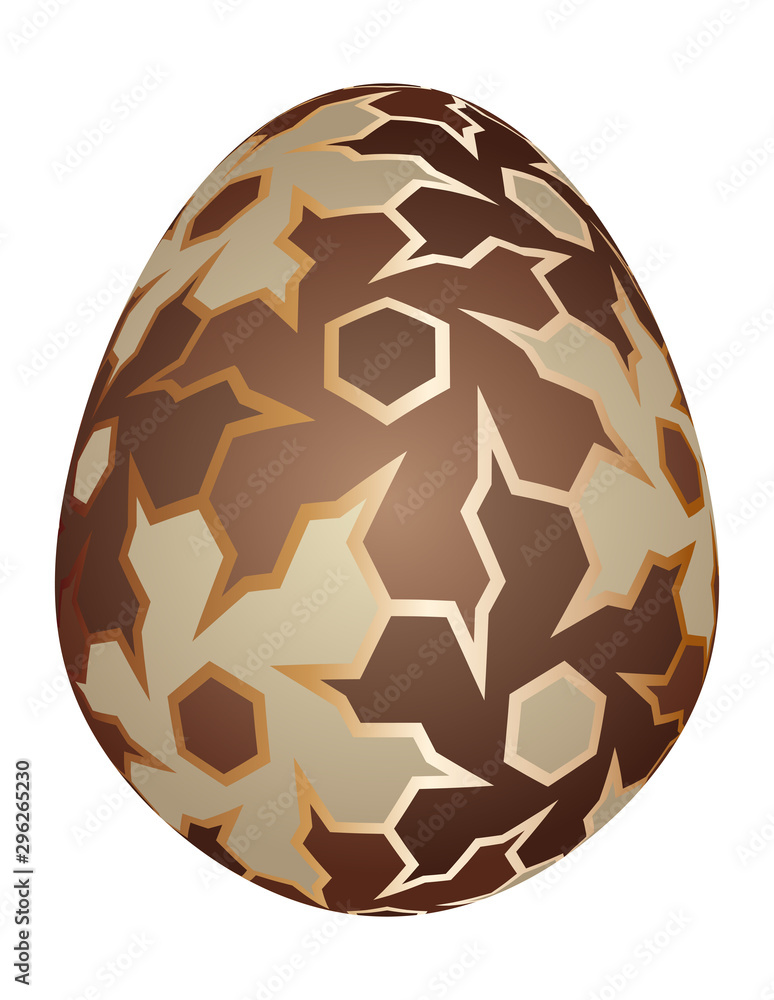 Dark and white chocolate egg. Dark and white chocolate egg.