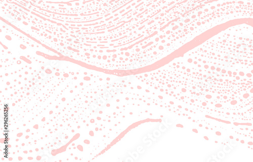 Grunge texture. Distress pink rough trace. Favorab