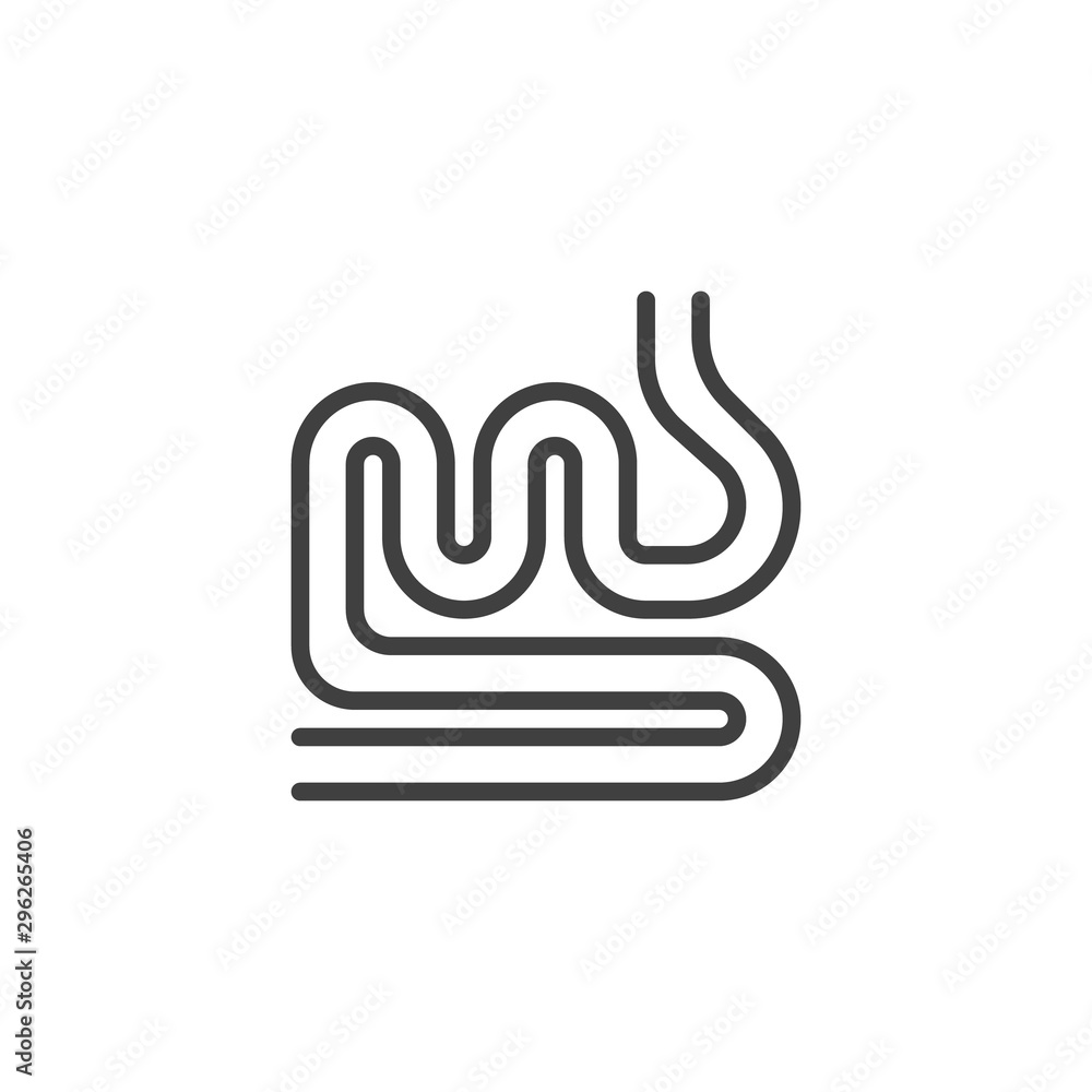 Intestine human organ line icon. linear style sign for mobile concept and web design. outline vector icon. Symbol, logo illustration. Vector graphics Intestine human organ line icon. linear style sign for mobile concept and web design. outline vector icon. Symbol, logo illustration. Vector graphics