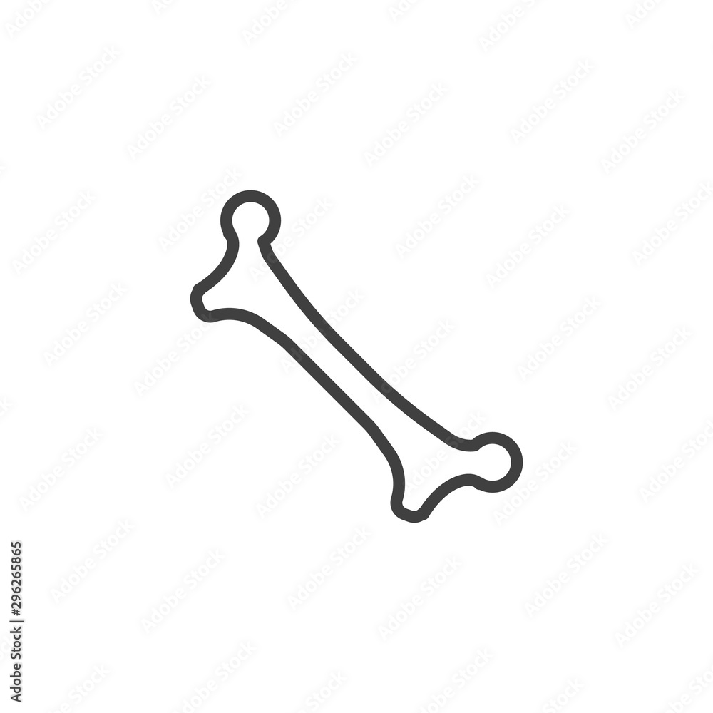 Human bone line icon. linear style sign for mobile concept and web design. Bone outline vector icon. Symbol, logo illustration. Vector graphics Human bone line icon. linear style sign for mobile concept and web design. Bone outline vector icon. Symbol, logo illustration. Vector graphics
