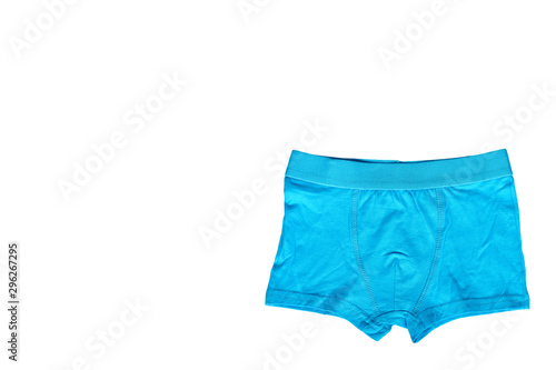 Bright boxer underwear, cotton pants. Isolated background