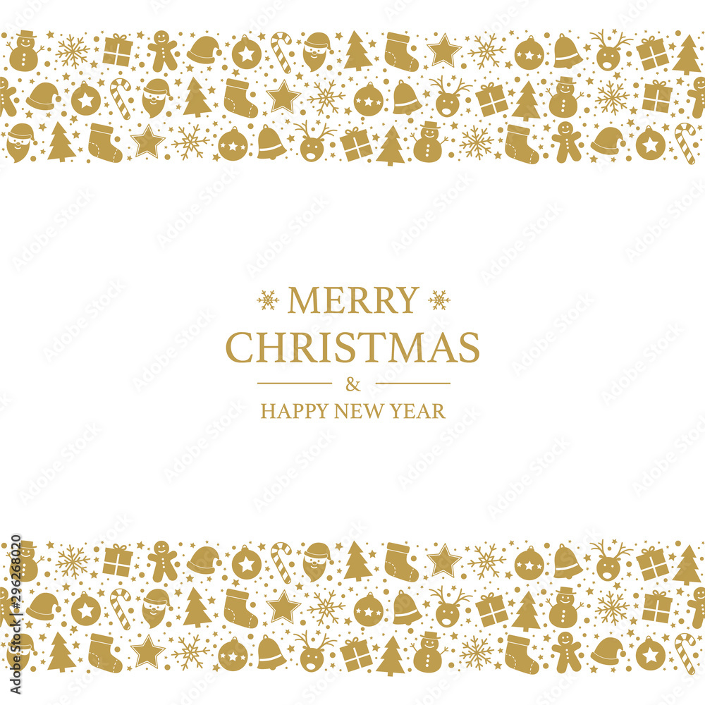 Christmas postcard with Xmas pattern and wishes. Vector Christmas postcard with Xmas pattern and wishes. Vector