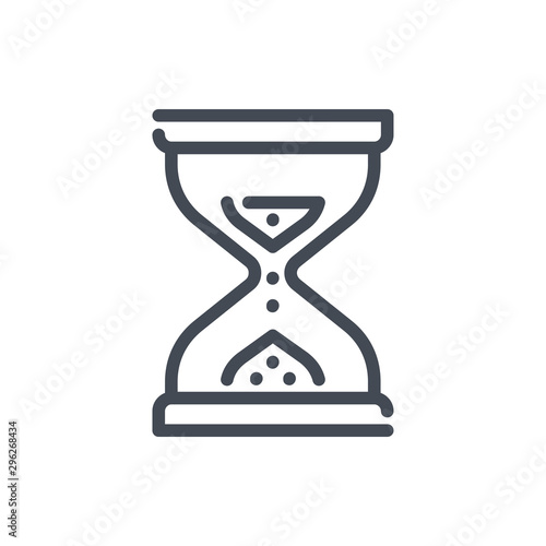 Sandwatch line icon. Time hourglass vector outline sign.