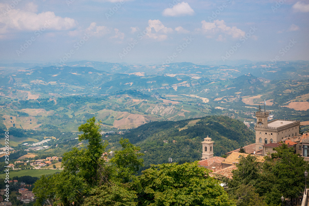 View from San Marino Castle to surrounding areas