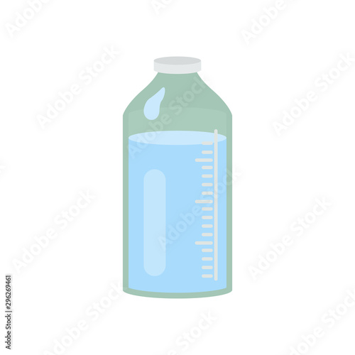 Medicine saline color vector icon. Flat design