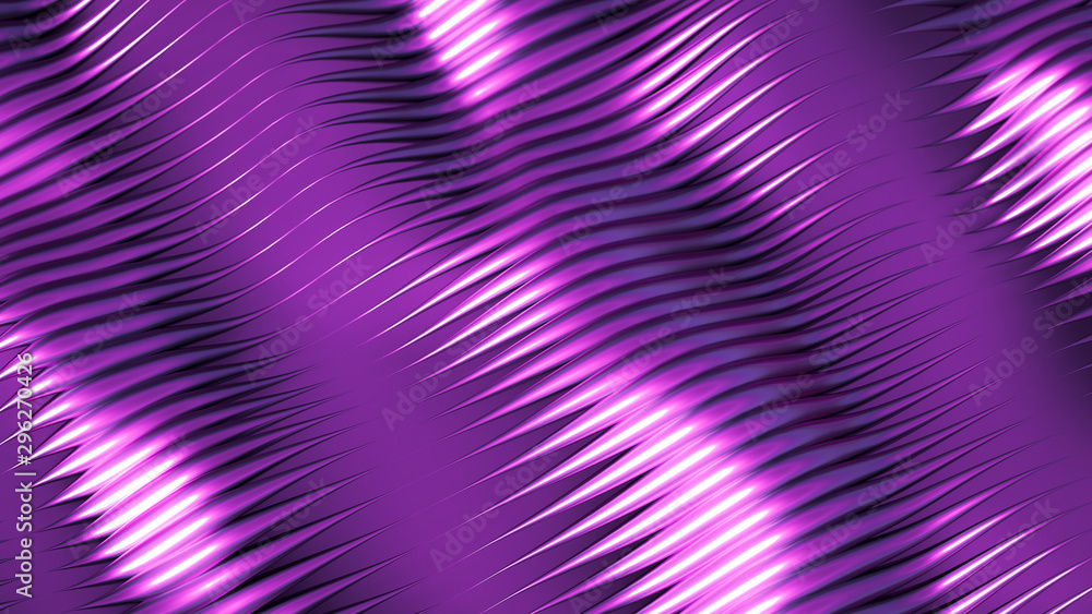 Fototapeta premium Luxury golden metal background with lines. 3d illustration, 3d rendering.