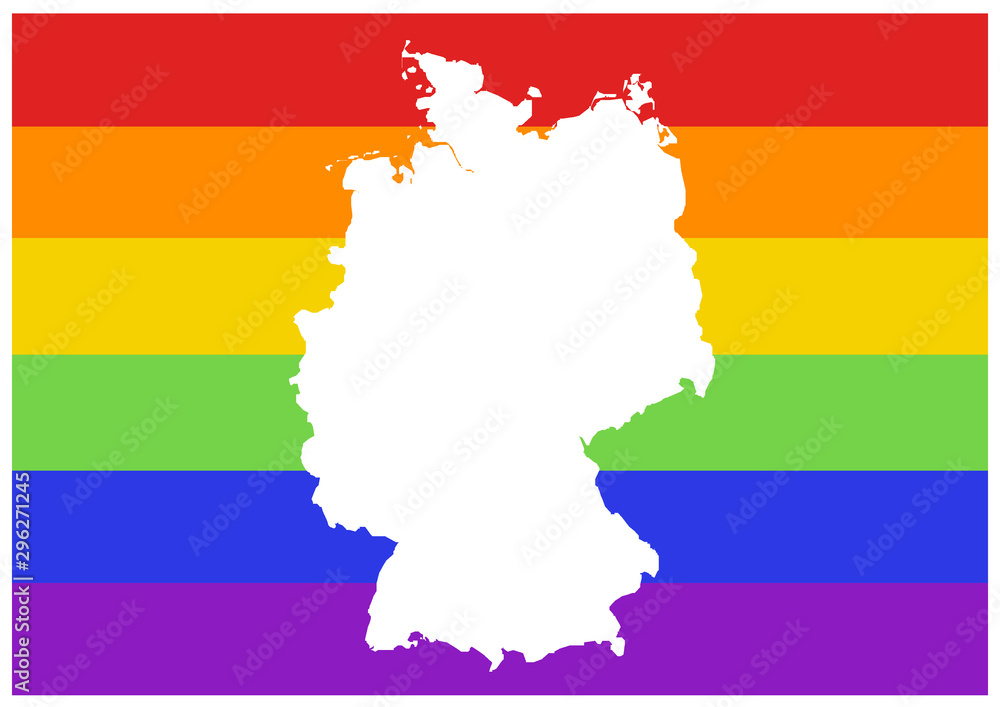 Fototapeta premium LGBT Germany country of Europe map wallpaper