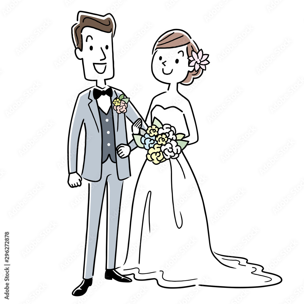 Illustration material: men and women to marry Illustration material: men and women to marry