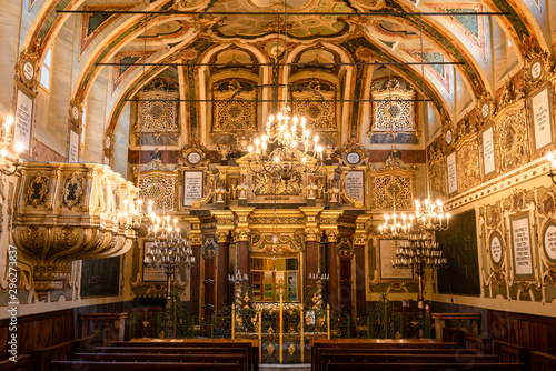 Indoor view of the synagogue of Casale Monferrato  Piedmont