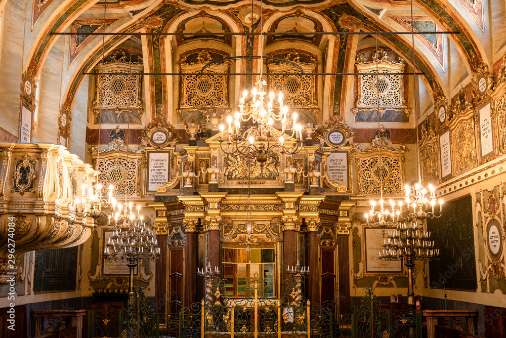 Indoor view of the synagogue of Casale Monferrato, Piedmont Indoor view of the synagogue of Casale Monferrato, Piedmont