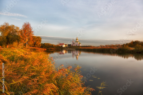Suzdal, Ilinsky church in autumn day. Russia photo