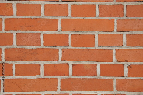 Mauer aus roten Backsteinen - Ziegelsteinmauer