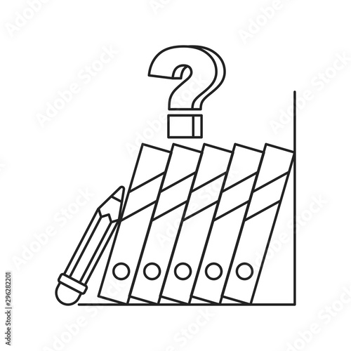 Book shelf icon. Outline thin line illustration. Isolated on white background. 