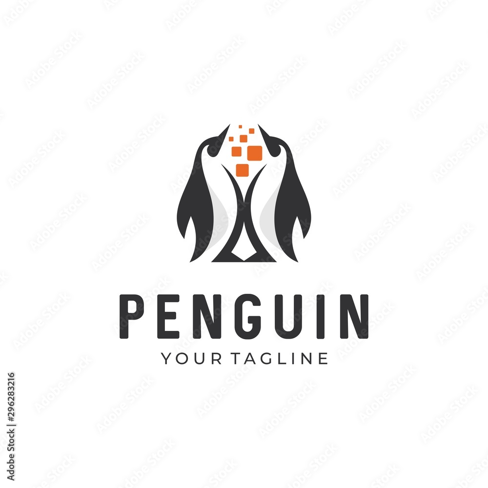 Obraz premium penguin vector logo icon symbol design
