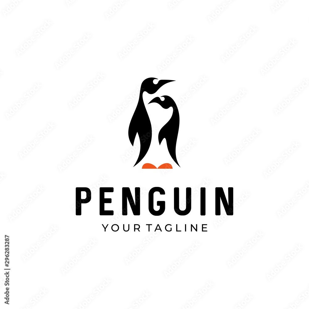 Obraz premium penguin vector logo icon symbol design