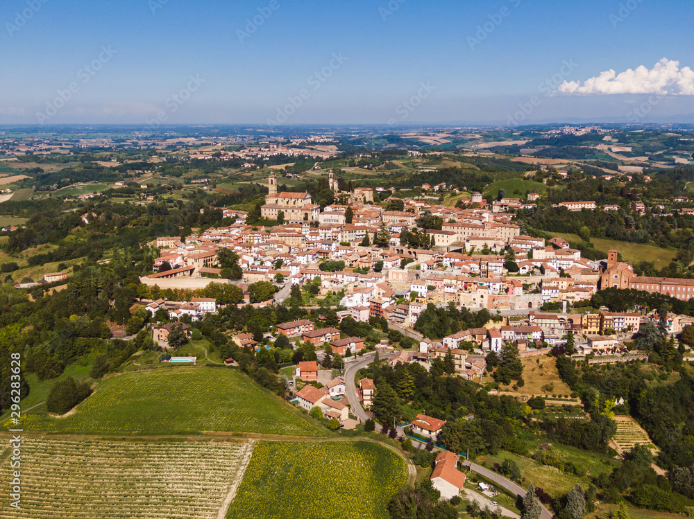 Fototapeta premium Landscape of Vignale Monferrato, unesco world heritage