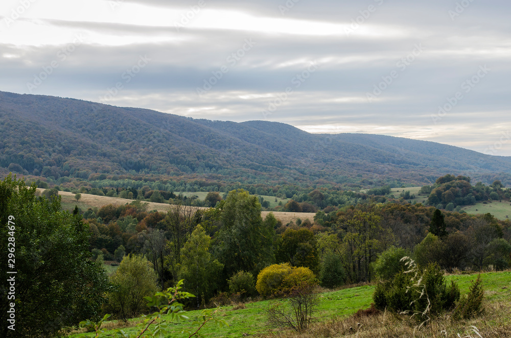 Bieszczady panorama z połoniny caryńskiej 