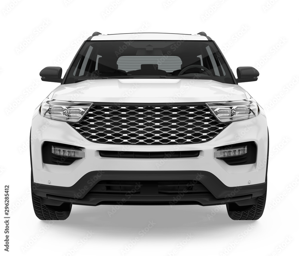 Fototapeta premium Samochód SUV na białym tle