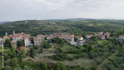 European village morning photo