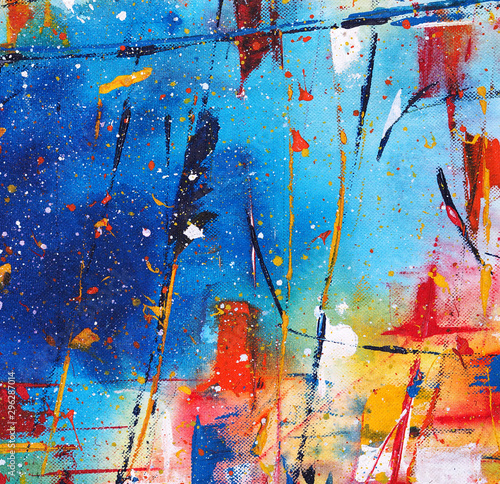 Watercolor painting colorful color abstract background on paper.