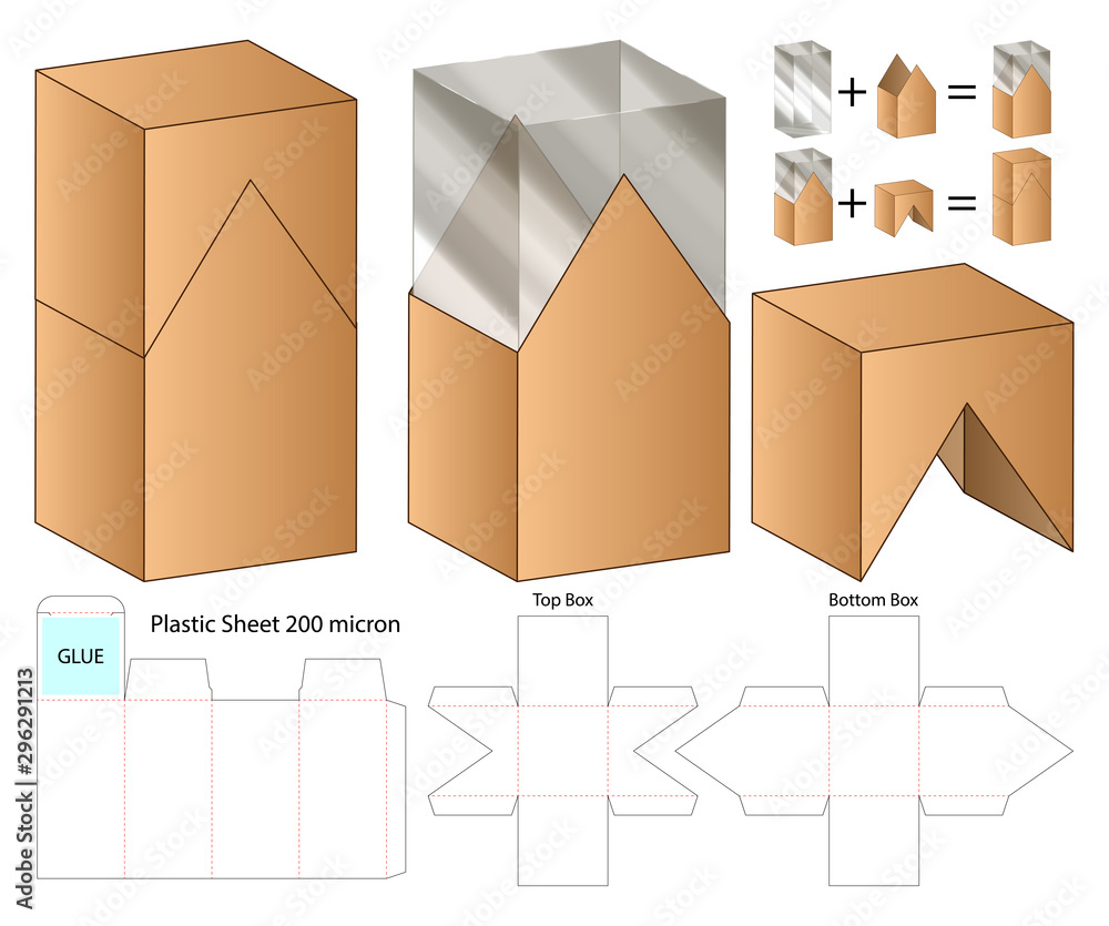 Box packaging die cut template design. 3d mock-up Box packaging die cut template design. 3d mock-up