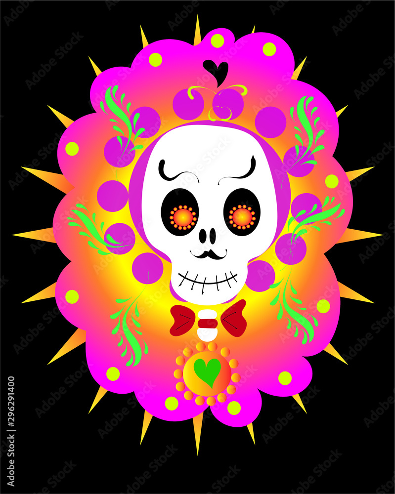Calaverita dia de muertos - day of the dead celebration skull Calaverita dia de muertos - day of the dead celebration skull
