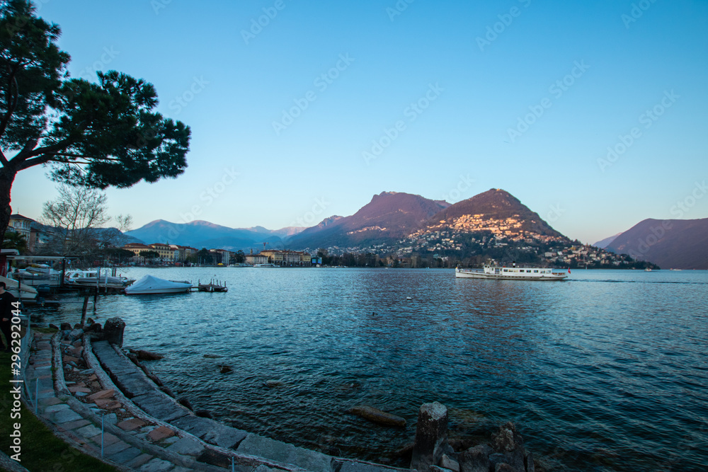 Lugano lake switzerland