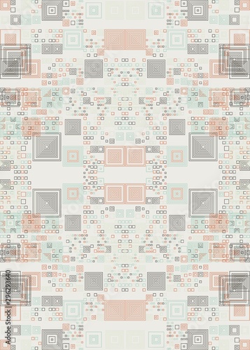 Abstract Symbols Random Distributed Pattern Computational Generative Art background illustration