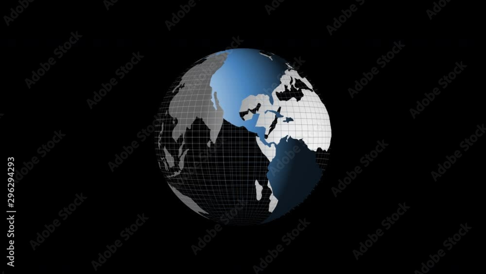 Animation of the earth revolve around, Holographic rendering Earth. Animation of the earth revolve around, Holographic rendering Earth.