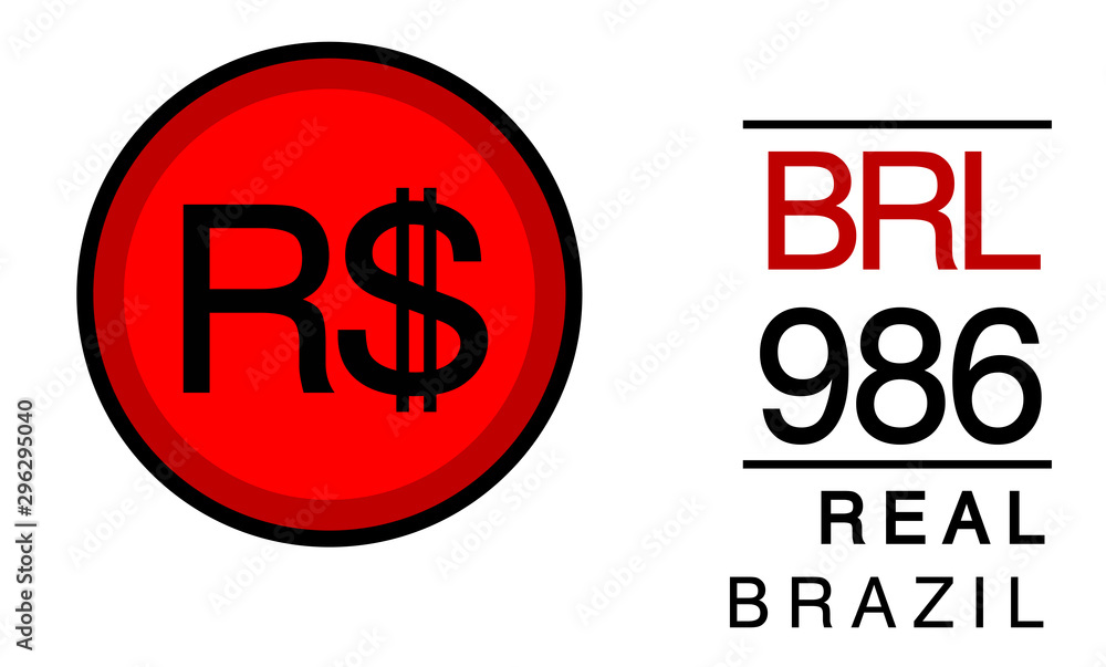 RS, BRL, 986, Real, Brazil Banking Currency icon typography logo banner set isolated on background. Abstract concept graphic element. Collection of currency symbols ISO 4217 signs used in country RS, BRL, 986, Real, Brazil Banking Currency icon typography logo banner set isolated on background. Abstract concept graphic element. Collection of currency symbols ISO 4217 signs used in country
