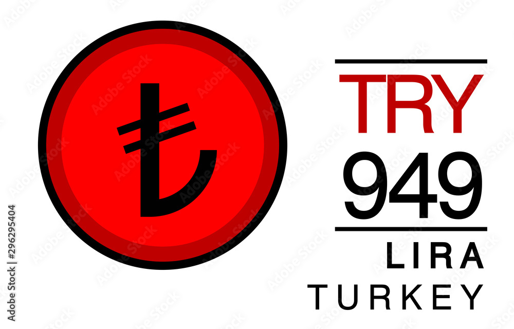 L, TRY, 949, Lira, Turkey Banking Currency icon typography logo banner set isolated on background. Abstract concept graphic element. Collection of currency symbols ISO 4217 signs used in country L, TRY, 949, Lira, Turkey Banking Currency icon typography logo banner set isolated on background. Abstract concept graphic element. Collection of currency symbols ISO 4217 signs used in country