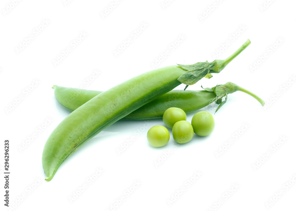 Fresh peas isolated on white background Fresh peas isolated on white background