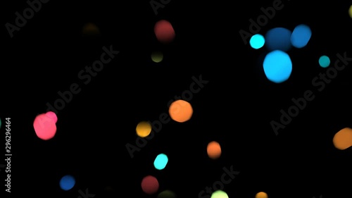 Pastel Colored Bokeh Loop-able Transparent Overlay