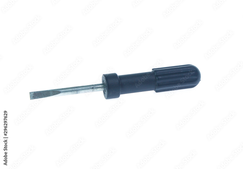 black screwdriver isolate on white black screwdriver isolate on white