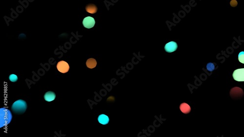 Pastel Colored Bokeh Loop-able Transparent Overlay