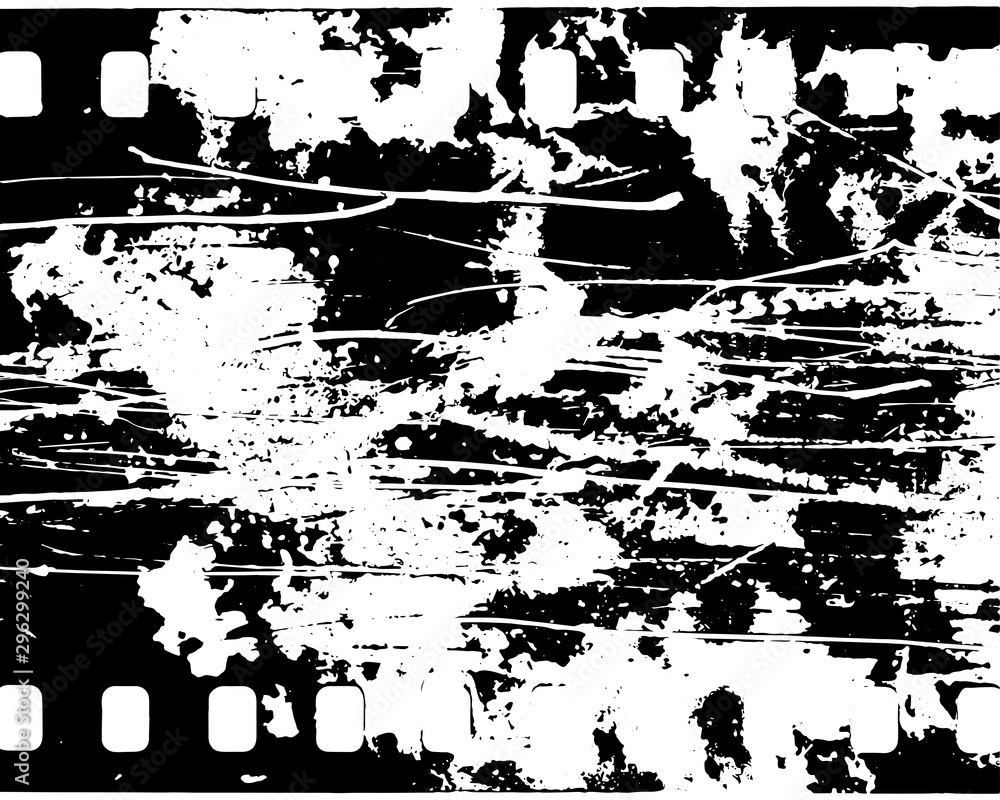 Vector blank grained and scratched film strip texture background. Old film effect Vector blank grained and scratched film strip texture background. Old film effect