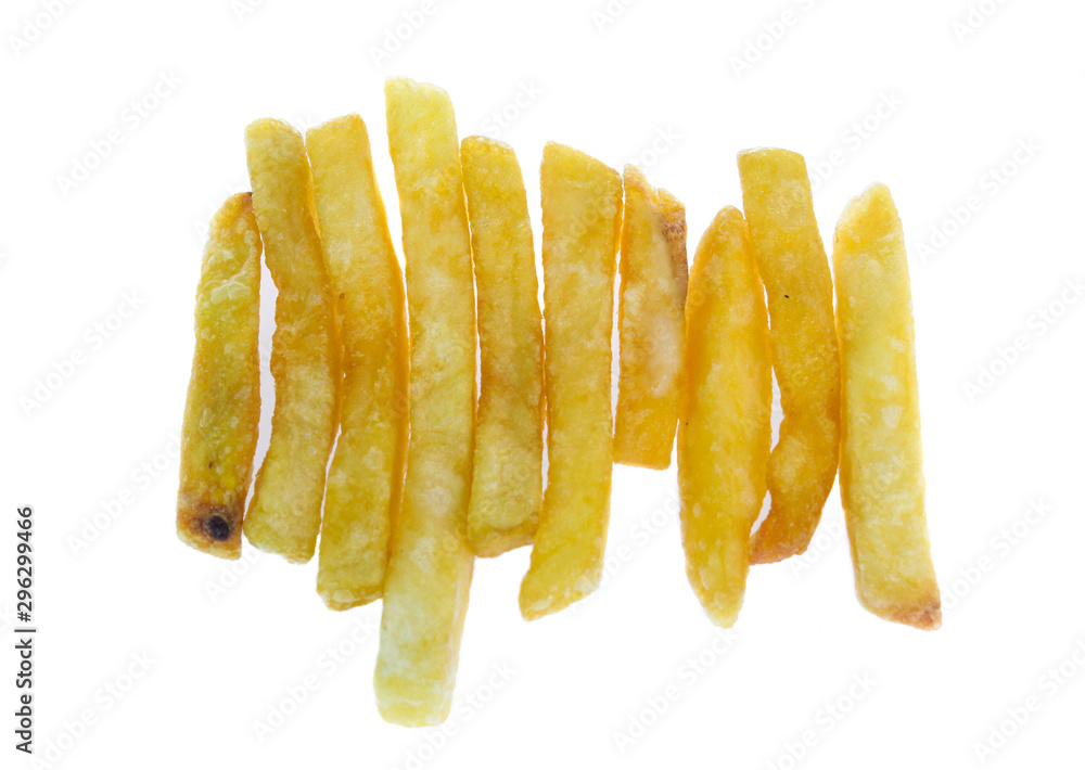 French fries isolated on white background French fries isolated on white background