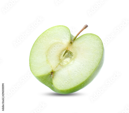 green apple fruit isolated on white background