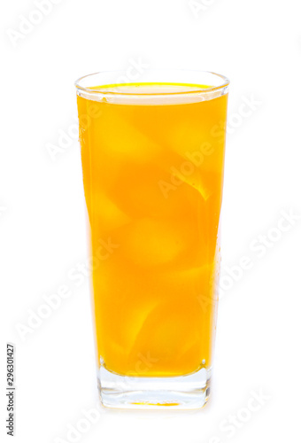 Wallpaper Mural Orange juice glass, isolated on white background Torontodigital.ca