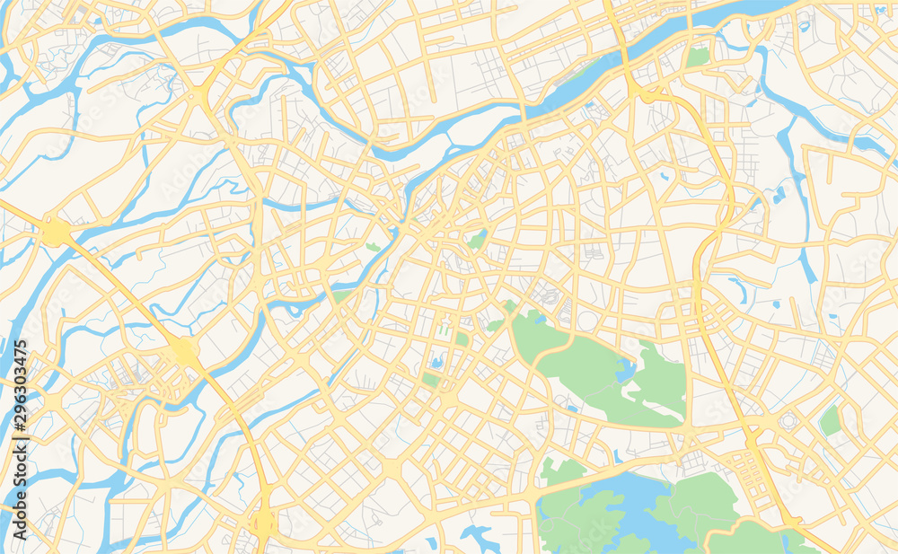 Printable street map of Dongguan, China