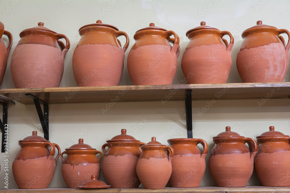 clay pottery ceramics typical of Bailén, Jaen province, Andalucia, Spain clay pottery ceramics typical of Bailén, Jaen province, Andalucia, Spain