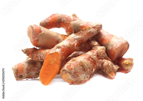 turmeric isolated on white background