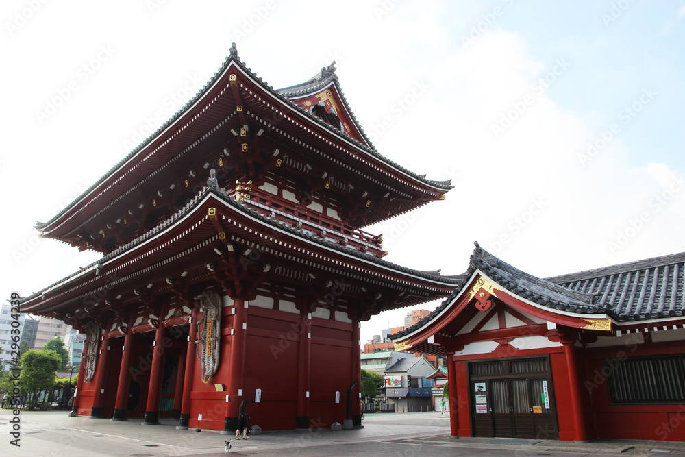 Tokyo, Japan-June 02,2017: Sensoji Temple also known as Asakusa Kannon Temple ancient Buddhist temple famous,oldest  and landmark located in Asakusa when visitors first enter through the Kaminarimon 