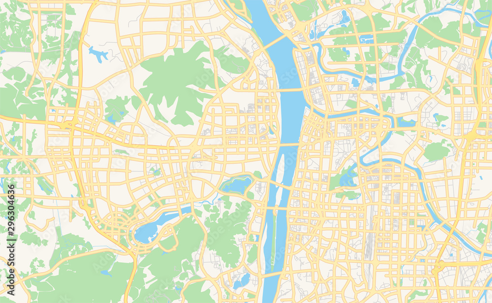 Printable street map of Changsha, China Printable street map of Changsha, China
