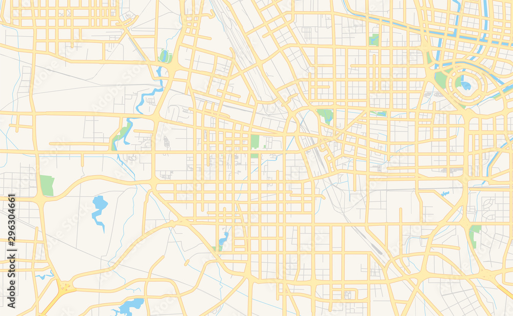 Printable street map of Zhengzhou, China Printable street map of Zhengzhou, China