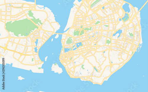 Printable street map of Xiamen  China